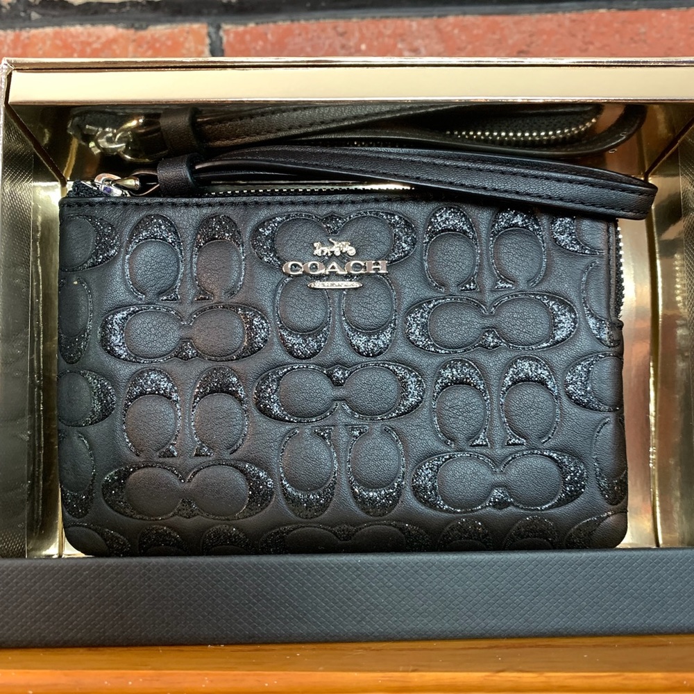 Coach Corner Zip Wristlet - Picture 1 of 7